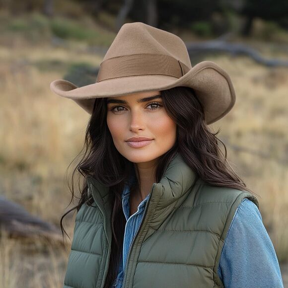 9966 Western Cowboy Hat For Men & Women 100% Wool Wide Brim Cowgirl Hats main image 4